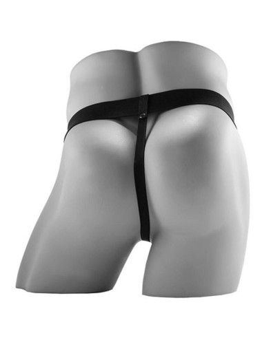 FETISH FANTASY SERIES - REALISTISCHER, VIBRIERENDER HOHL-STRAP-ON MIT HODEN, 17,8 CM