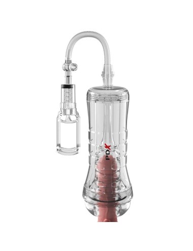 PDX ELITE - VIEWTUBE VAC XXL TRANSPARENTER STROKER MIT SAUGPUMPE 27
