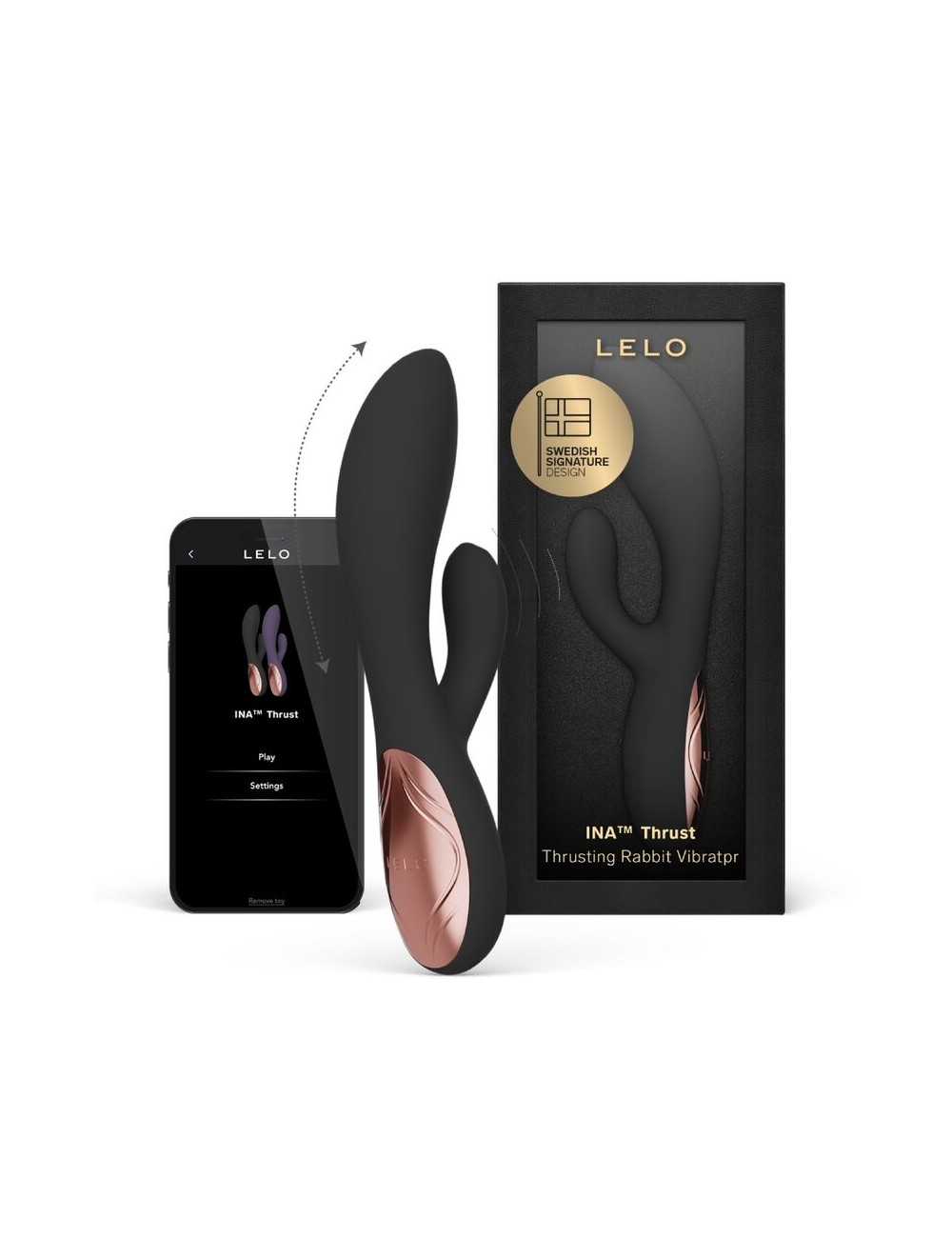 LELO - INA THRUST RABBIT STOSSVIBRATOR SCHWARZ