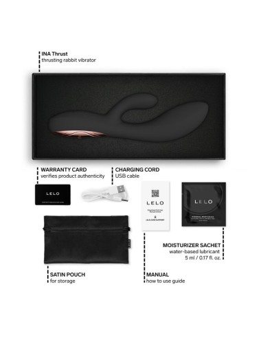 LELO - INA THRUST RABBIT STOSSVIBRATOR SCHWARZ