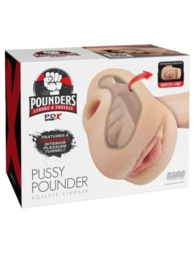 PDX PLUS – REALISTISCHER VAGINA-PUSSY-POOUNDER-SQUEEZE-STROKER 18 CM