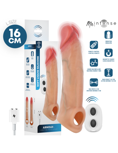 MR INTENSE - ARNOLD L ULTRA-REALISTISCHER VIBRIERENDER PENISSÄULE MIT FERNBEDIENUNG 16 CM -Ø- 4