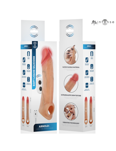 MR INTENSE - ARNOLD L ULTRA-REALISTISCHER VIBRIERENDER PENISSÄULE MIT FERNBEDIENUNG 16 CM -Ø- 4,5 CM