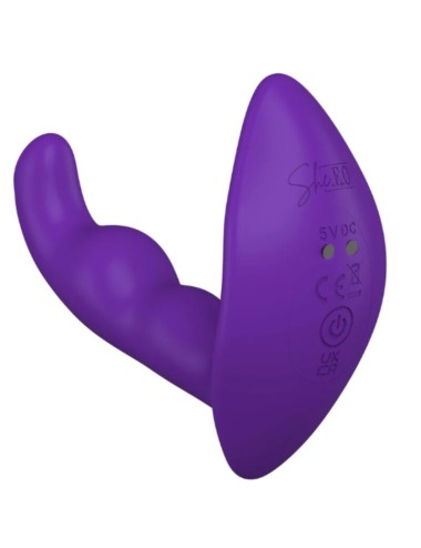 SHE.E.O – ROTIERENDER, VIBRIERENDER ANALSTIMULATOR MIT FERNBEDIENUNG – LILA