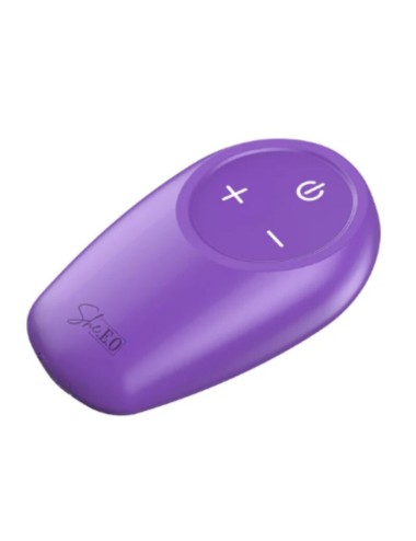SHE.E.O – ROTIERENDER, VIBRIERENDER ANALSTIMULATOR MIT FERNBEDIENUNG – LILA