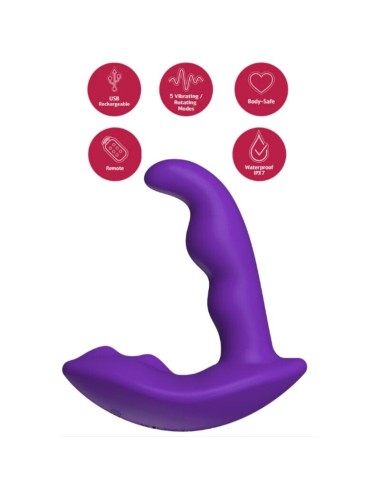 SHE.E.O – ROTIERENDER, VIBRIERENDER ANALSTIMULATOR MIT FERNBEDIENUNG – LILA