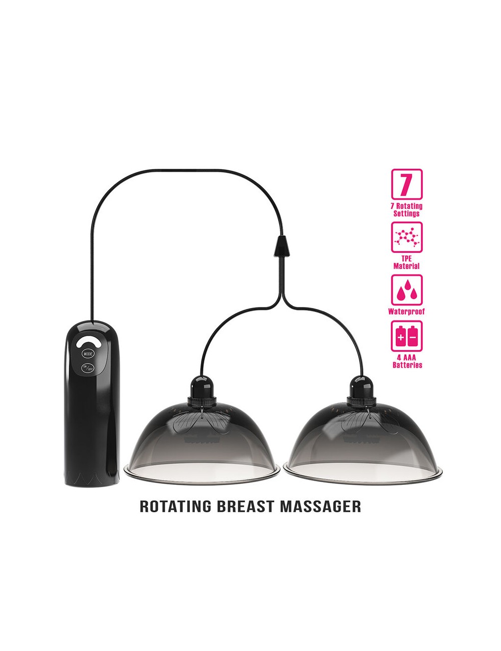 PRETTY LOVE - ROTIERENDER BRUSTWARZEN-SAUGSTIMULATOR SCHWARZ