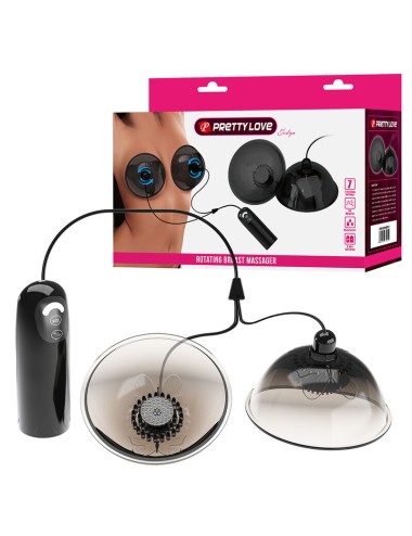 PRETTY LOVE - ROTIERENDER BRUSTWARZEN-SAUGSTIMULATOR SCHWARZ