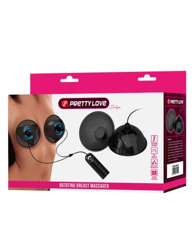 PRETTY LOVE - ROTIERENDER BRUSTWARZEN-SAUGSTIMULATOR SCHWARZ