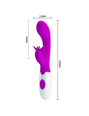 PRETTY LOVE - BUTTERFLY KISS 30-FUNKTIONEN-HASENVIBRATOR LILA