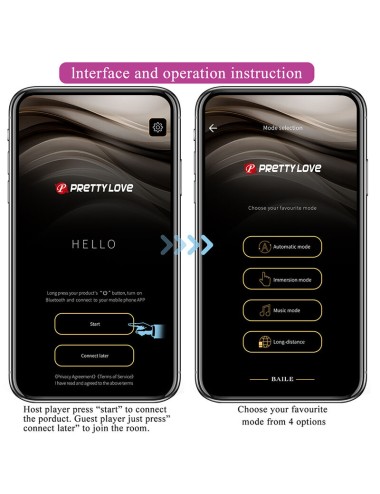PRETTY LOVE - KLAY STOSS-EI-VIBRATOR, APP-STEUERUNG, LILA