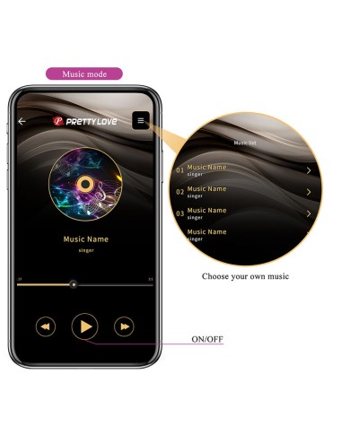 PRETTY LOVE - KLAY STOSS-EI-VIBRATOR, APP-STEUERUNG, LILA