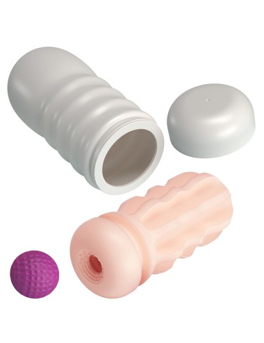PRETTY LOVE - VAGINAL-GLÄTTUNGSMASTURBATOR MIT SAUGAUFGUSS UND INNENSTRUKTUREN