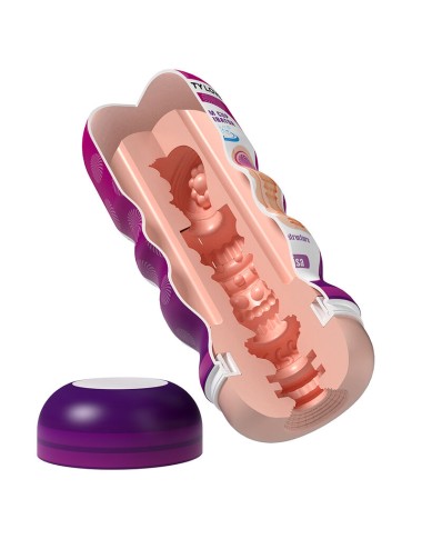 PRETTY LOVE - VAGINAL-GLÄTTUNGSMASTURBATOR MIT SAUGAUFGUSS UND INNENSTRUKTUREN