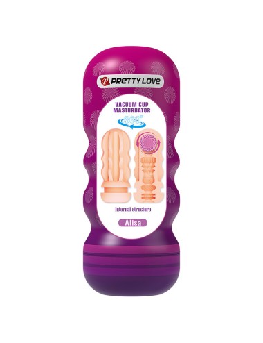 PRETTY LOVE - VAGINAL-GLÄTTUNGSMASTURBATOR MIT SAUGAUFGUSS UND INNENSTRUKTUREN