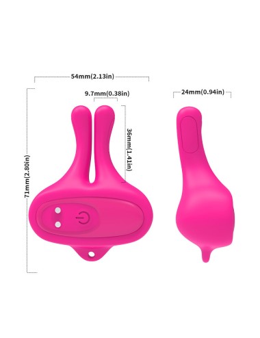ARMONY - KANINCHENFORM VIBRATION MAGNETISCHE NIPPELKLEMMEN ROSA