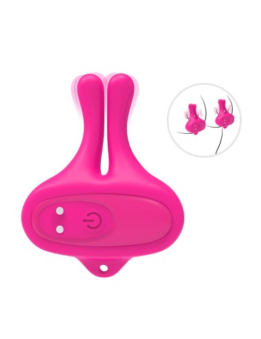 ARMONY - KANINCHENFORM VIBRATION MAGNETISCHE NIPPELKLEMMEN ROSA
