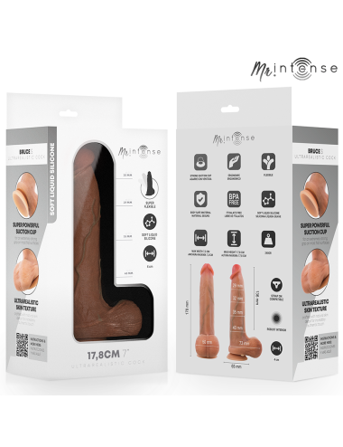 MR INTENSE – BRUCE S SILIKON-DILDO MIT HODEN, 17,8 CM, Ø 4 CM
