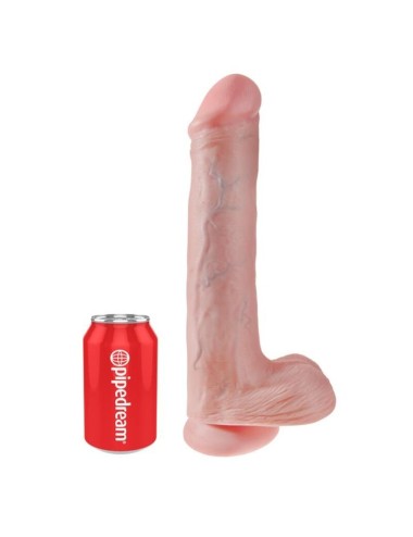 KING COCK - REALISTISCHER DILDO MIT HODEN UND SAUGKÖRPER 38 CM FLEISCH
