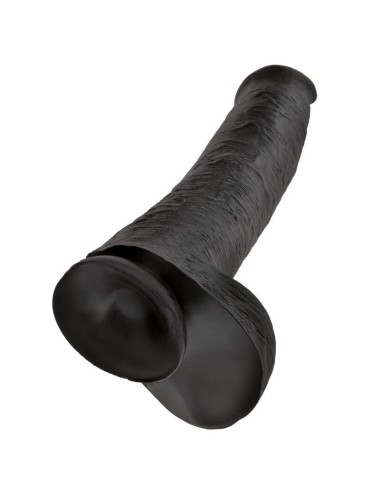 KING COCK - REALISTISCHER DILDO MIT HODEN 38 CM SCHWARZ