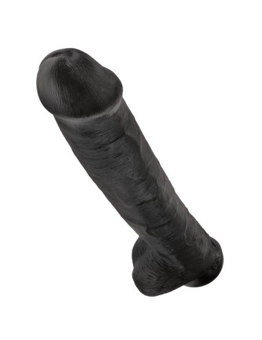 KING COCK - REALISTISCHER DILDO MIT HODEN 38 CM SCHWARZ