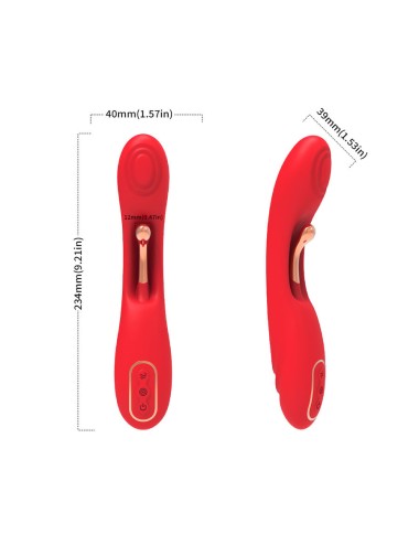 ARMONY - VIBRATOR MIT OSZILLIERENDER ZUNGE ROT