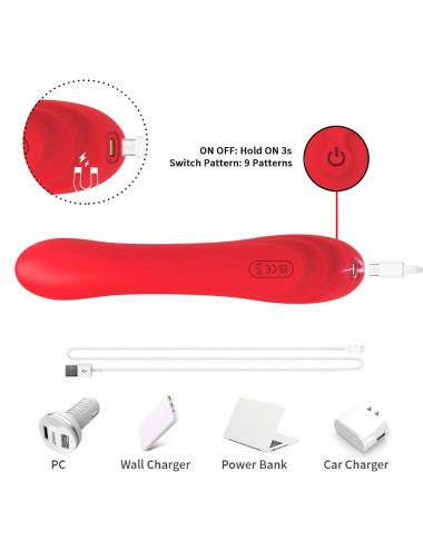 ARMONY - VIBRATOR MIT OSZILLIERENDER ZUNGE ROT
