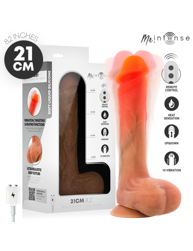 MR INTENSE - BRADLEY SILIKON-VIBRATIONSDILDO MIT WÄRMEEFFEKT UND FERNBEDIENUNG 21 CM -Ø- 4