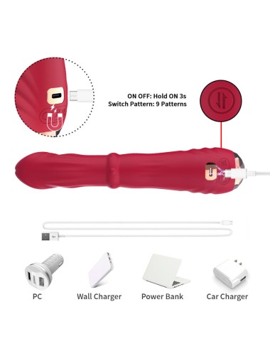 ARMONY - THERMO-EINSTELLBARER PUNKT-A-STIMULATOR-VIBRATOR-DILDO ROT