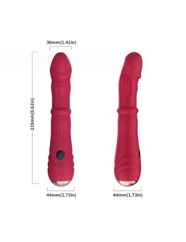 ARMONY - THERMO-EINSTELLBARER PUNKT-A-STIMULATOR-VIBRATOR-DILDO ROT