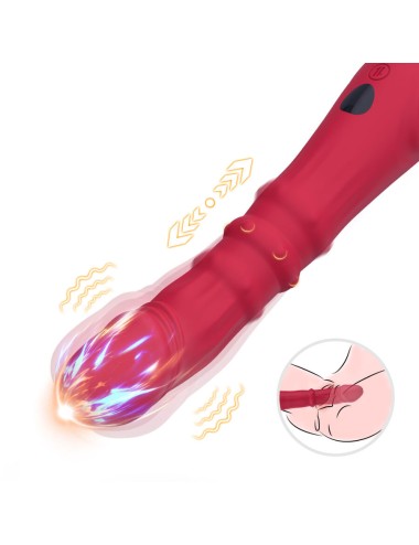 ARMONY - THERMO-EINSTELLBARER PUNKT-A-STIMULATOR-VIBRATOR-DILDO ROT