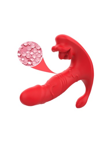 ARMONY - ANALVIBRATOR PANTY C UND G-SPOT STIMULATOR FERNBEDIENUNG ROT