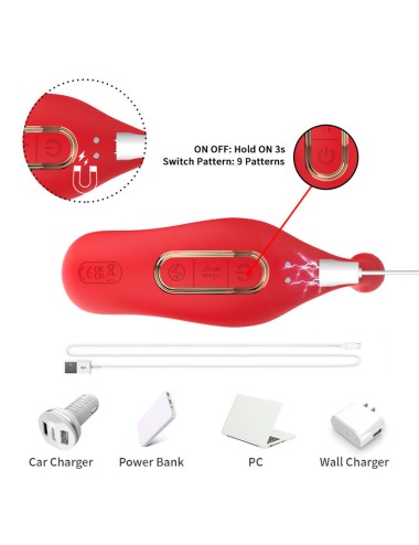 ARMONY - ANALVIBRATOR PANTY C UND G-SPOT STIMULATOR FERNBEDIENUNG ROT