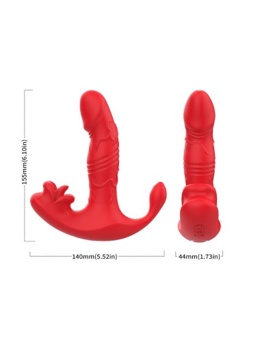 ARMONY - ANALVIBRATOR PANTY C UND G-SPOT STIMULATOR FERNBEDIENUNG ROT