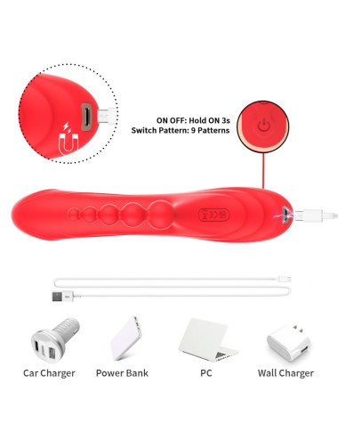 ARMONY - G-PUNKT- UND KLITORIS-STIMULATOR-VIBRATOR ROT