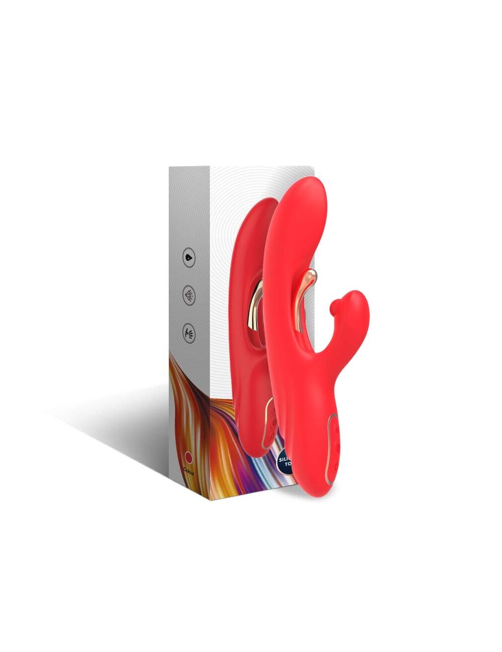 ARMONY - G-PUNKT- UND KLITORIS-STIMULATOR-VIBRATOR MIT OSZILLIERENDER ZUNGE ROT