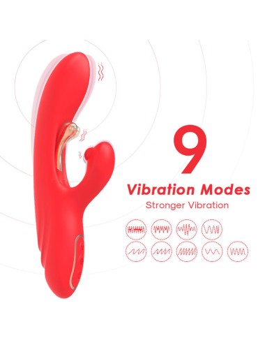 ARMONY - G-PUNKT- UND KLITORIS-STIMULATOR-VIBRATOR MIT OSZILLIERENDER ZUNGE ROT