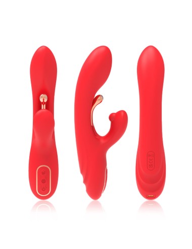 ARMONY - G-PUNKT- UND KLITORIS-STIMULATOR-VIBRATOR MIT OSZILLIERENDER ZUNGE ROT