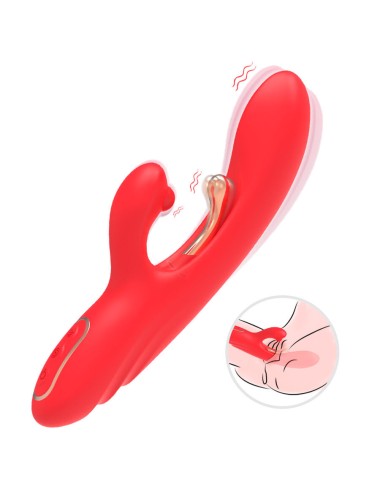 ARMONY - G-PUNKT- UND KLITORIS-STIMULATOR-VIBRATOR MIT OSZILLIERENDER ZUNGE ROT