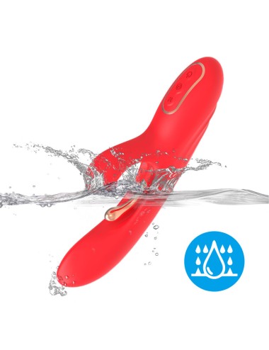 ARMONY - G-PUNKT- UND KLITORIS-STIMULATOR-VIBRATOR MIT OSZILLIERENDER ZUNGE ROT