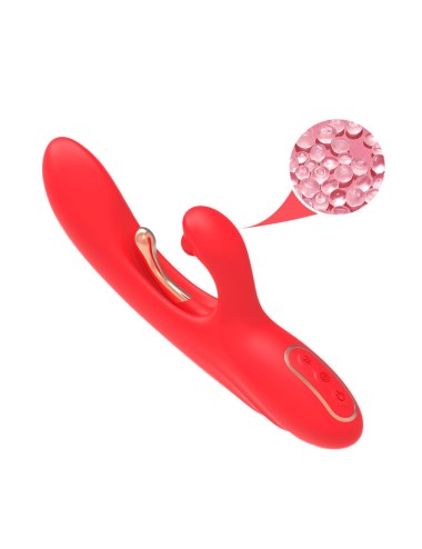 ARMONY - G-PUNKT- UND KLITORIS-STIMULATOR-VIBRATOR MIT OSZILLIERENDER ZUNGE ROT