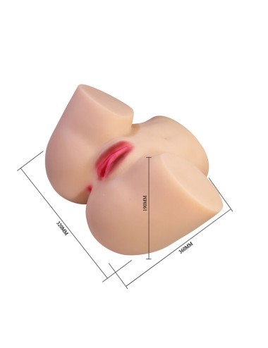 CRAZY BULL - LIORA XXL DOPPELTER VAGINAL- UND ANAL-VIBRATIONSMASTURBATOR