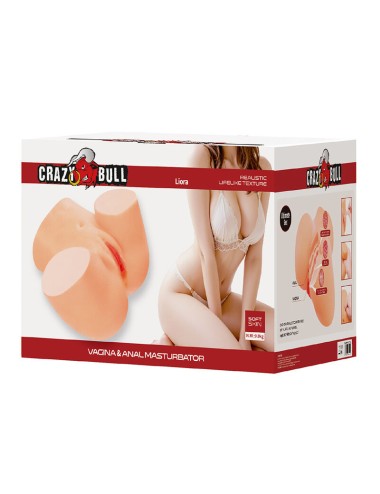CRAZY BULL - LIORA XXL DOPPELTER VAGINAL- UND ANAL-VIBRATIONSMASTURBATOR