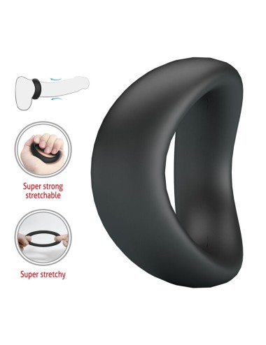 CRAZY BULL - VALEN ERGONOMISCHER SILIKON-PENISRING SCHWARZ