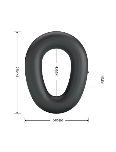 CRAZY BULL - VESPER SUPERSOFT SILIKON-PENNISRING SCHWARZ