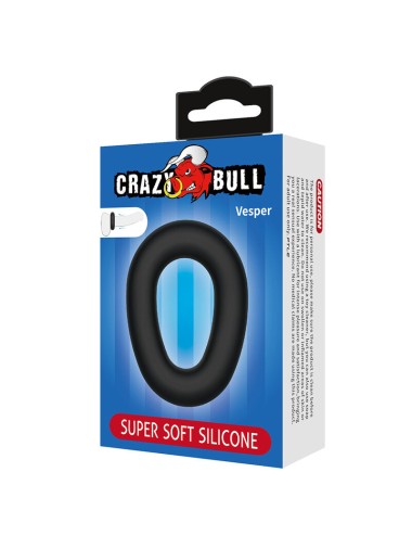 CRAZY BULL - VESPER SUPERSOFT SILIKON-PENNISRING SCHWARZ