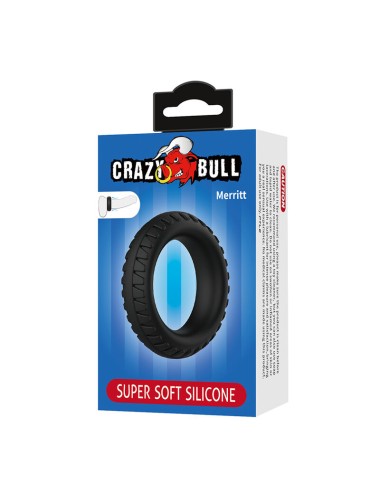 CRAZY BULL - MERRITT STRUKTURIERTER SILIKON-PENNISRING SCHWARZ
