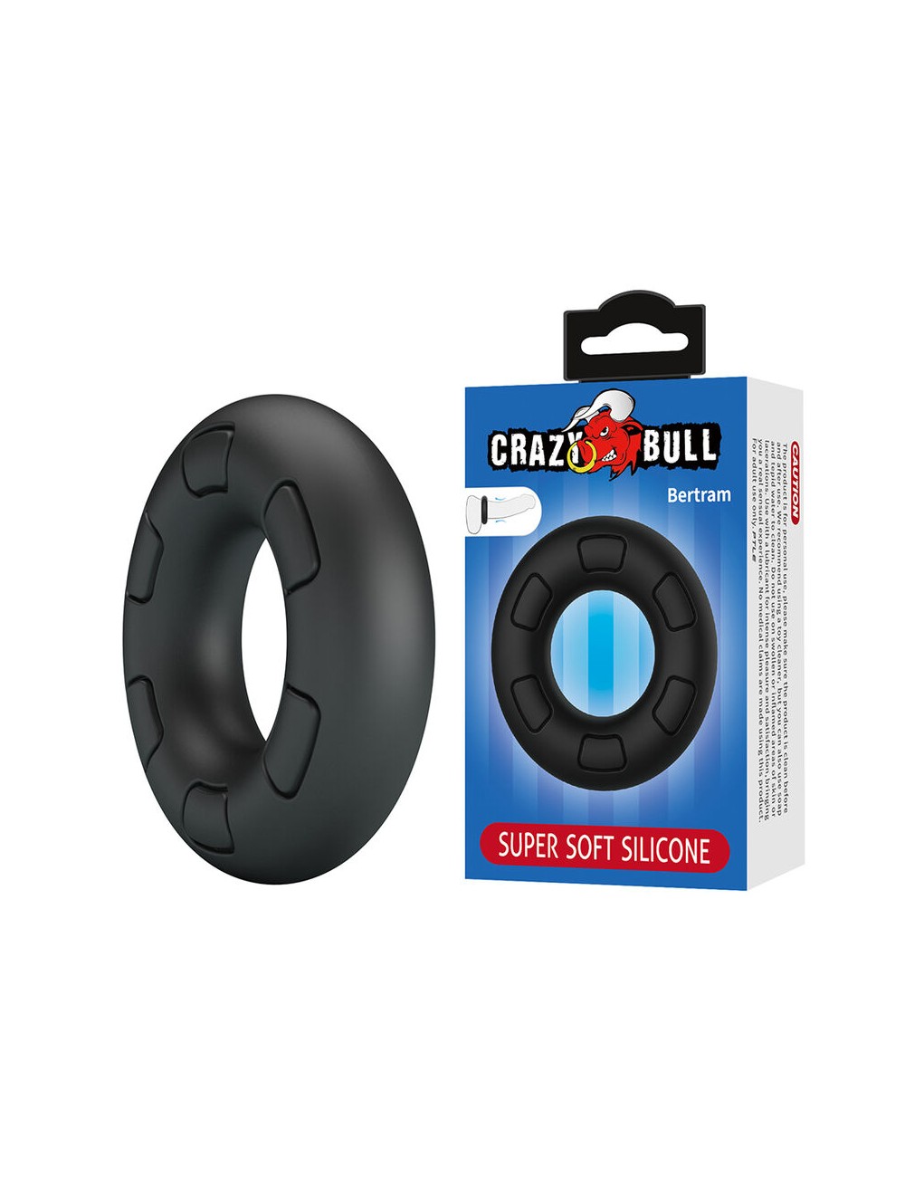CRAZY BULL - BERTRAM SUPERSOFT SILIKON-PENNISRING SCHWARZ