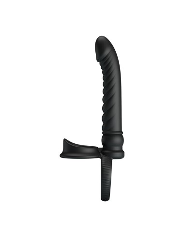 PRETTY LOVE - MERRITT ANALVIBRATOR MIT RING UND VIBRATIONSFUNKTION, SCHWARZ