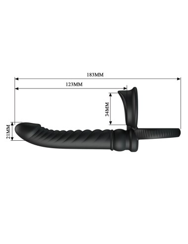 PRETTY LOVE - MERRITT ANALVIBRATOR MIT RING UND VIBRATIONSFUNKTION, SCHWARZ